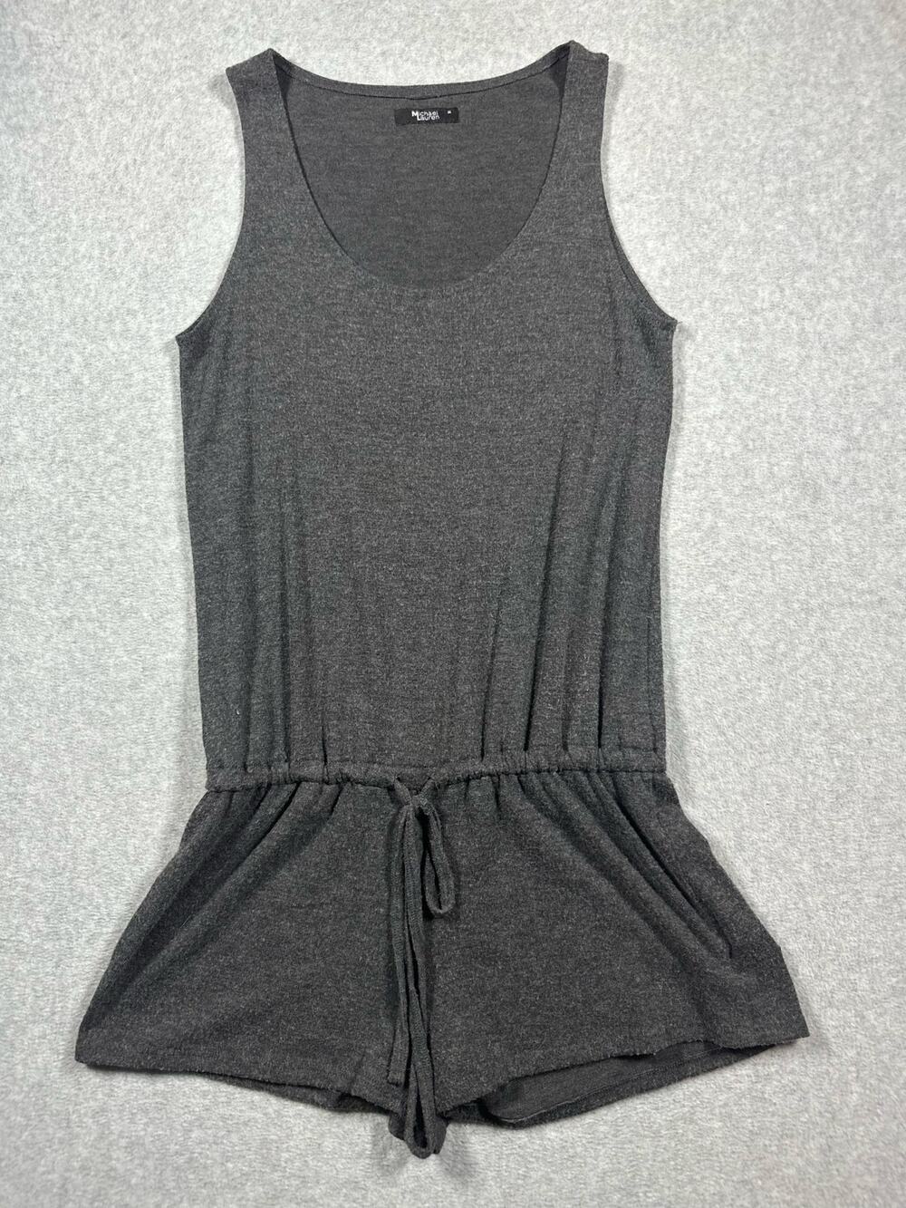 Michael Lauren Pullover Tank Romper Women's Medium Grey Adjustable Cinched Waist